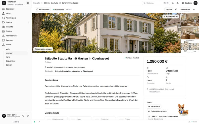 Property with photos, floor plan and exposé